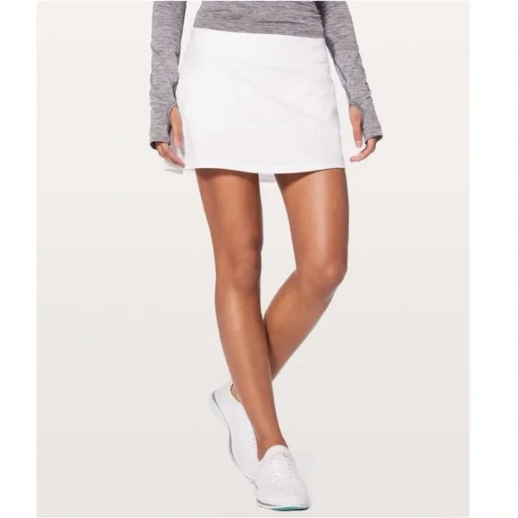 Lululemon Pace Rival Skirt (Tall) * 4-way Stretch in White Size 8 Tall - Picture 2 of 14
